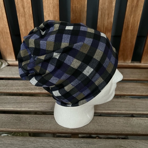 Plaid Slouchy Beanie - Picture 3 of 10